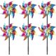 thumbnail image 5 of Molinos de viento de jardín, 6 uds., molinetes reflectantes brillantes de 24 cm, molinetes arcoíris espantapájaros, hilanderos de viento decorativos para paisajes de jardín, 5 of 5