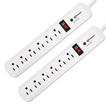 Surge Protector - 2 Pack - 6 Outlets - 4ft Cord - 540 Joules