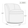 CHITA Home Arm Sitting Swivel Accent Chair, Round Barrel Chairs in Boucle Fabric, White