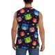 thumbnail image 4 of Fotbe Owls And Hearts Men's Camiseta sin Mangas Estampada para Hombres, Playera Casual para Gimnasio, Entrenamiento, Playa-3X-Large, 4 of 7
