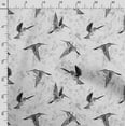 thumbnail image 3 of Soimoi Bird & Flowers Printed Japan Crepe SatinFabric By The Yard-54 Inch WideDecorative Sewing Fabric For Dresses, Kimonos, Gowns-Gray1, 3 of 5
