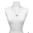 thumbnail image 3 of Delight Jewelry Silvertone Panda with Baby Silvertone Script Initial Disc - L - Charm Necklace, 20"+3", 3 of 4