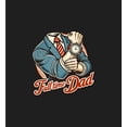 thumbnail image 2 of Full Time Dad Business Suit Adult Black Long Sleeve Hoodie-Medium, 2 of 7