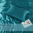 thumbnail image 3 of Juego de Funda Nórdica Satén Seda, Funda Nórdica King Size, Organic Natural 400TC Teal, 3 of 7