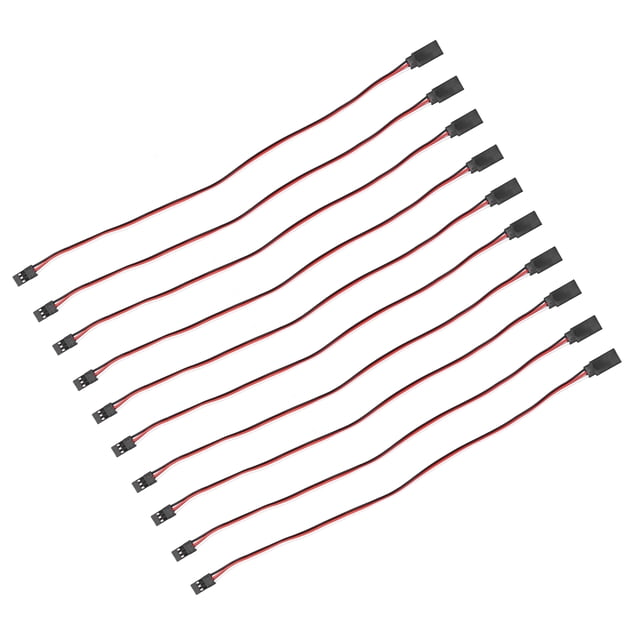 Cable de extensión de clavija, 10 piezas, cable de extensión de núcleo de latón servo de 3 clavijas, cable de conexión servo de respuesta rápida