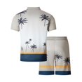thumbnail image 5 of Mens Beach Vacation Outfit Set Short Sleeve Quarter Zip Polo Shirt and Shorts 2 Piece Matching Set Short Sets for Men, 5 of 5