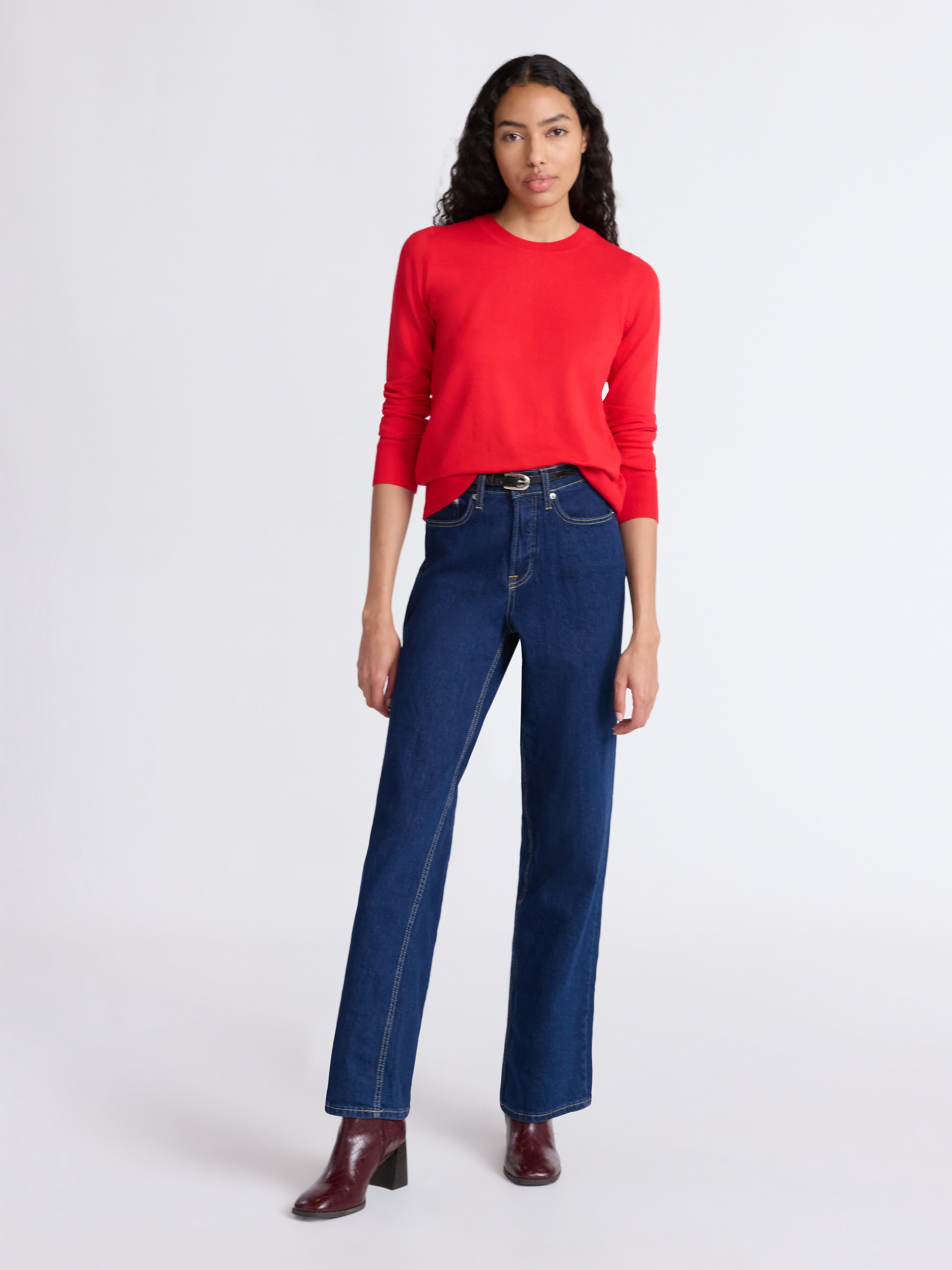 Free Assembly Women's and Women's Plus Cozy Yarn Crewneck Sweater with Long Sleeves. Lightweight, Sizes XS-4X