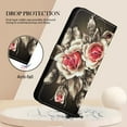 thumbnail image 6 of Patterned Wallet Case for Samsung Galaxy S23 FE,Dteck Magnetic Leather Card Slots Pocket Case Shockproof TPU Kickstand Full Body Protective Cover with Wrist Strap,Flowers, 6 of 7