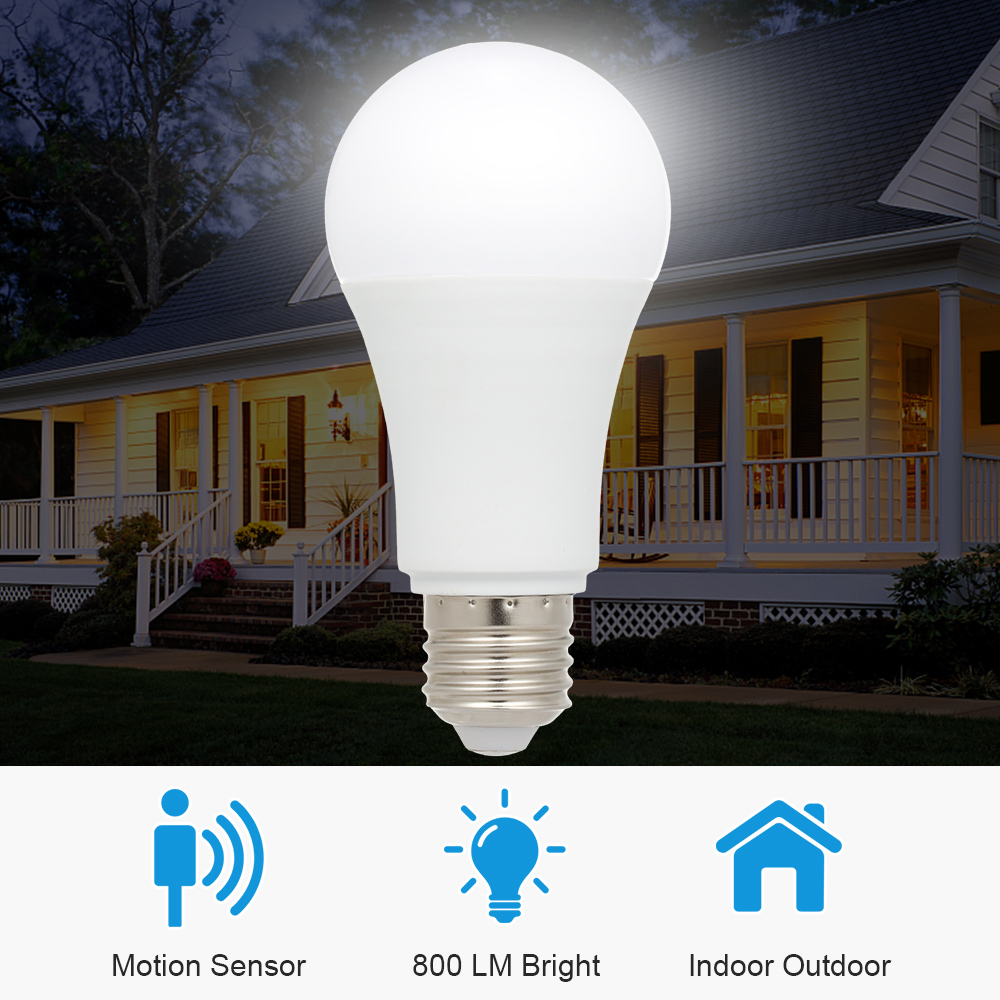 12W LED Light Bulb with Motion Sensor Intelligent Human Body Induction