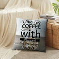 thumbnail image 4 of LALILO Throw Pillow Covers Art Bean Best Black Brown Coffee Quote Cushion Cover 18" x 18", 2 Pack, 4 of 6