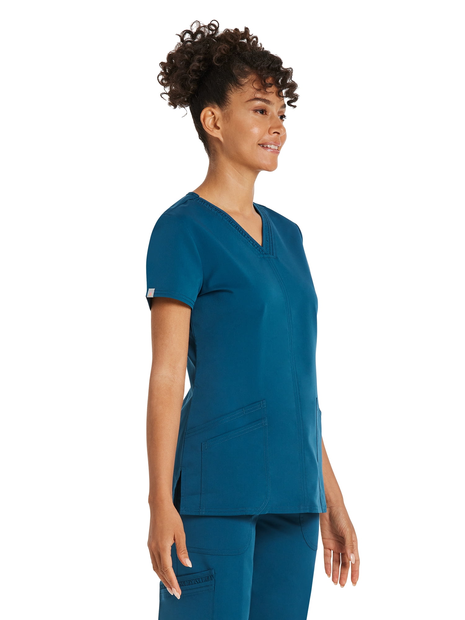 Scrubstar Women's Premium Ultimate Stretch V-Neck Scrub Top, Sizes XS-3XL