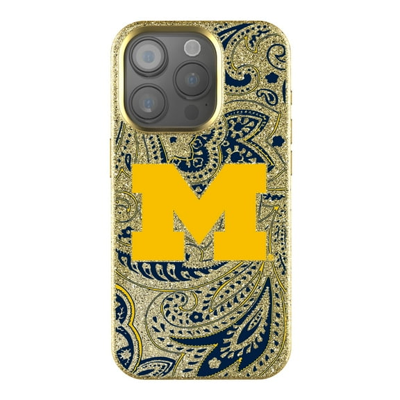 Keyscaper Michigan Wolverines Paisley Bling iPhone Case
