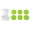 Green, variant on NANMELX 6Pcs Moon Cake Mold Press Mooncake Flower Bakeware Cookie Cutter DIY Cake Decor