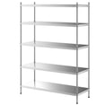thumbnail image 3 of Glownary 21" x 42" x 74" NSF Solid Stainless Steel Stationary Shelving Starter Kit with 5 Shelves, 3 of 4