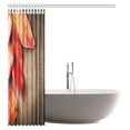 thumbnail image 3 of MYPOP Autumn Fall Shower Curtain, Autumn Leaves over Old Wood Fabric Bathroom Shower Curtain Set with Hooks, 60 X 72 Inches, 3 of 3