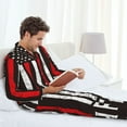 thumbnail image 5 of KLL USA Flag Cross Sleepwear Mens Flannel Pajamas,Long Cotton Pj Set, 5 of 7