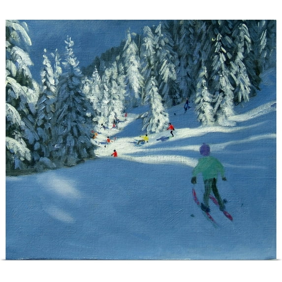 Great BIG Canvas | Rolled Andrew Macara Poster Print entitled Fresh Snow, Morzine, France
