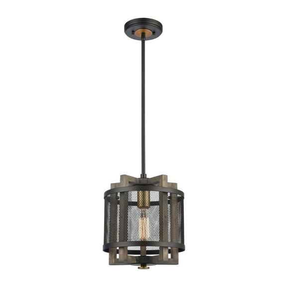 Elk Home 10-Inch Wide Woodbridge Pendant, Transitional, Matte Black