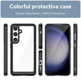 thumbnail image 2 of Decase for Samsung Galaxy S24 Plus Case,Slim Rugged Shockproof Anti-Scratch Soft TPU Bumper Anti-Fall Lightweight Hybrid Crystal Clear Back Cover Case,Black, 2 of 8