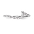 thumbnail image 4 of Solid 14k White Gold Diamond Contoured Wedding Band Ring Size 8 (.16 cttw.), 4 of 8