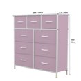 thumbnail image 2 of Uforic 9-Drawer Pink Fabric Dresser for Kids & Adults, Metal Frame Storage for & Living Room, 2 of 8