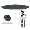 thumbnail image 3 of Yescom Parasol Double Face 15 Pieds Manivelle Jardin Extérieur Marché Gris, 3 of 11