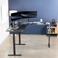 thumbnail image 2 of VIVO Black Electric 83" x 83" Curved Corner Stand Up Desk, 2 of 8