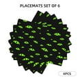 thumbnail image 2 of Placemats Set Of 4 / 6, Green Eye Pattern Placemats For Dining Table Indoor/Outdoors Heat Resistant Washable Placemats 18" X 12", 2 of 8