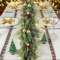 thumbnail image 2 of Real Touch Cedar Garland - Artificial Christmas Garlands Faux Green Cedar Fake Pine Needles Garland for Fireplace,Table, Stairs, Mantle, Window,Indoor Outdoor,Home,Holiday Decor, 2 of 4