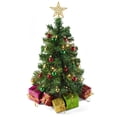 thumbnail image 1 of Mesa Prextex con forma de árbol de Navidad, 58 cm, con luces y adornos, 1 of 7