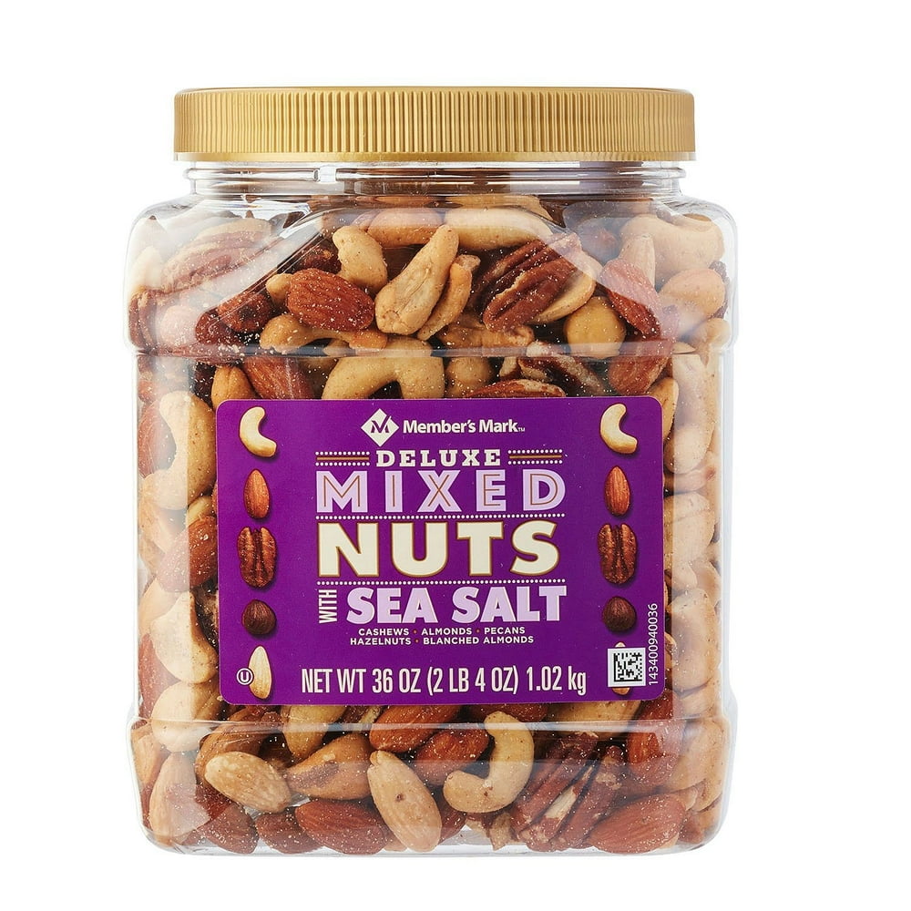 Member's Mark Deluxe Roasted Mixed Nuts with Sea Salt, 36 Oz Walmart