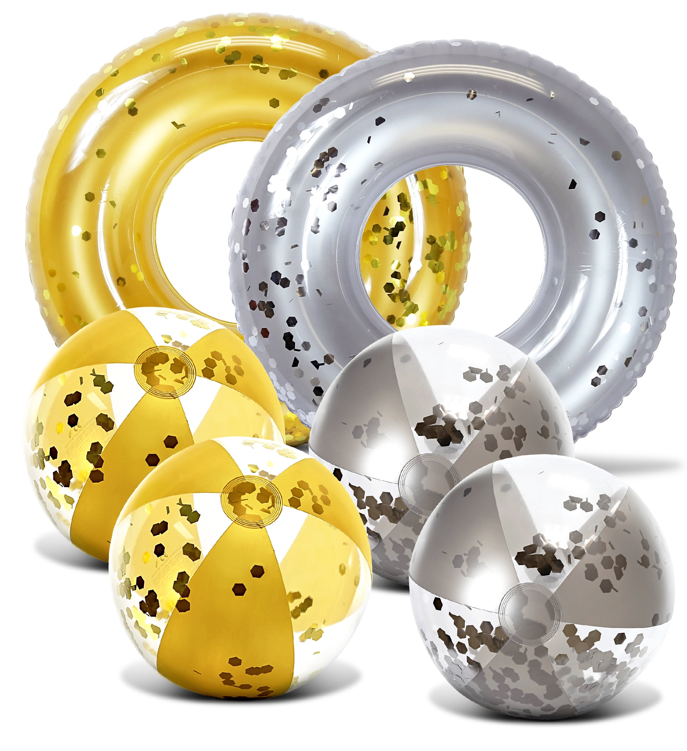 Mozlly Bundle of Inflatable Silver Gold Pool Float France Ubuy