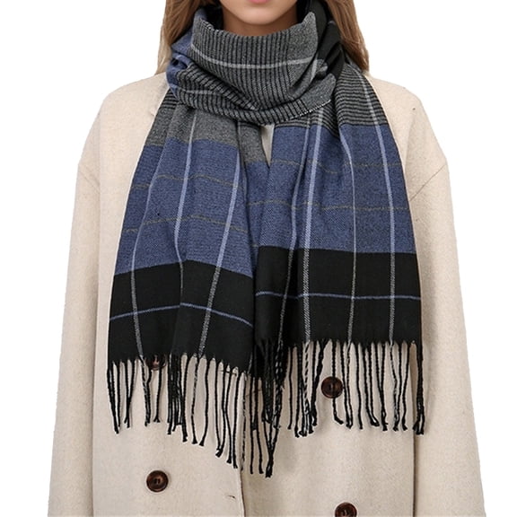 Winter Scarf for Women High End Plaid Cold Proof Neck Protect Warm Autumn Winter Warm Scarf