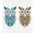 thumbnail image 3 of Ambesonne Tribal Shower Curtain, Farsighted Birds, 69"Wx75"L, Cream White Teal, 3 of 5