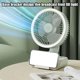 thumbnail image 4 of Ventilador de Circulación de Aire Oscilante de 5 Velocidades, Personal, con Control Remoto, Recargable de 4000 MAh, Color Gris, 4 of 6