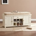 thumbnail image 1 of Bowery Hill Banc de Rangement de Chaussures en Blanc Antique, 1 of 1