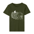 thumbnail image 5 of Xysaqa Y2K Tops Summer Tops Women'S Pumpkin Shirt Women Plaid Leopard Graphic Tees Funny Short Sleeve Fall Shirt Thanksgiving Gift Tops Fashion Tops For Women On Clearance, 5 of 9