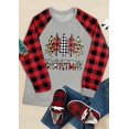 thumbnail image 5 of Anbech Women's Christmas Graphic Tee, Long Sleeve Snowflake Merry Christmas Shirt, 5 of 6
