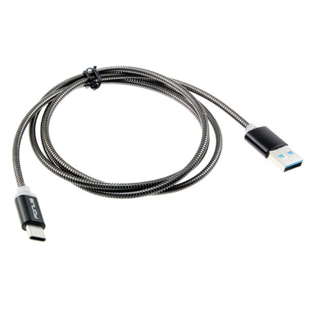 Metal USB-A to USB-C Cable for Samsung Galaxy S24/Ultra/Plus Phones - 3ft Type-C Charger Cord Power Wire USB-C Fast Charge for Galaxy S24/Ultra/Plus