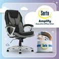 thumbnail image 2 of Serta Amplify Executive Office Chair with Faux Leather and Mesh, Gray, 2 of 16