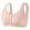 Pink, variant on CFLVAEK Open Front Bras for Senior Women Plus Size Wirefree Lift Up Everyday Bra Breathable Full Coverage Bralette Easy Open Beauty Back Bras Beige XXXL