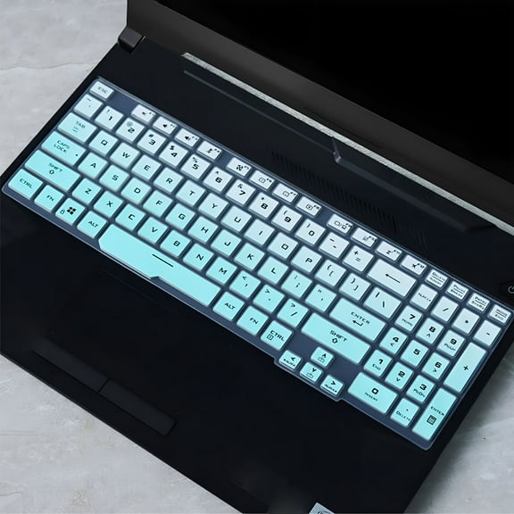 GJX Keyboard Cover Silicone Universal for Laptop Accessories Gradient Blue