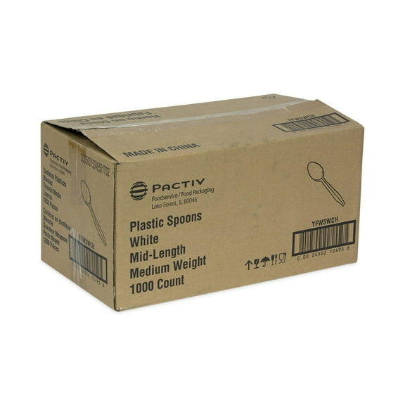 Pactiv Corporation Pactiv Evergreen Fieldware Polypropylene Cutlery Spoon Mediumweight White 1