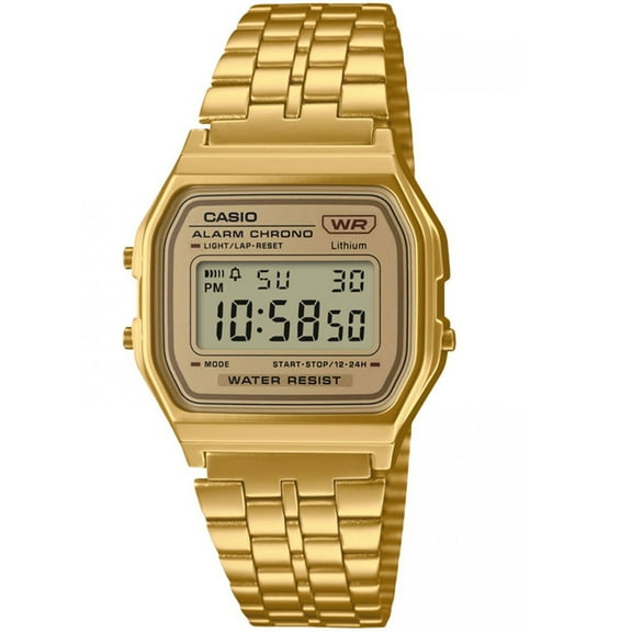 Casio Men's Vintage Gold Dial Watch - A158WETG-9AVT