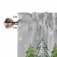 thumbnail image 5 of Grey Green Christmas Tree Kitchen Valances for Windows 54x18 Inch Kitchen Curtains Valances Rod Pocket Xmas Trees Snowflake Winter Bathroom Window Valances for Window Treatment Decor, 5 of 6