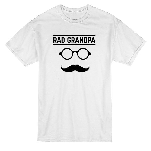 Rad Grandpa Glasses And Moustache Graphic Men's T-shirt