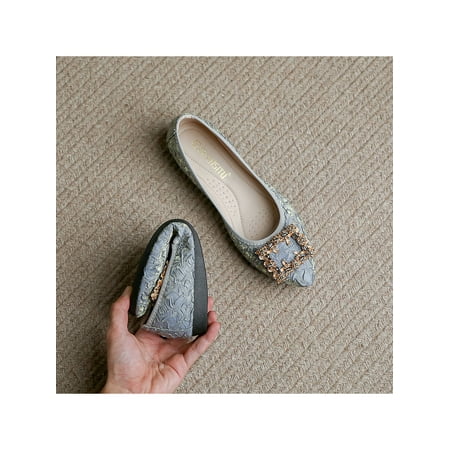 

Gomelly Women Loafers Non-slip Flat Shoes Comfort Flats Fashion Casual Shoe Women s Ladies Blue Style E 7.5