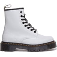 thumbnail image 2 of DR MARTENS Womens White Pull Tab Oil Resistant Lug Sole Comfort 1460 Bex Round Toe Block Heel Lace-Up Leather Combat Boots 5, 2 of 6