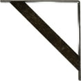 thumbnail image 4 of Ekena Millwork 2"W x 18"D x 18"H Traditional Steel Bracket, Antiqued Warm Silver, 4 of 13