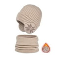 thumbnail image 3 of GYRATEDREAM Kids Winter Beanies Hat Scarf 2 Pieces Set, Boys Girls Knitted Cap & Neck Warmer with Fleece Lined Outfits Toddler Baby Children Winter Soft Warm Accessories for 3-7 Years, 3 of 6